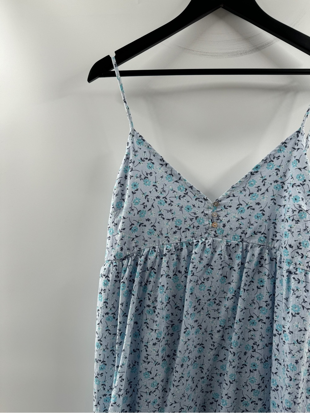 Wild Fable Light Blue Floral Tiered Mini Dress – Women's Large - Picture 2 of 8
